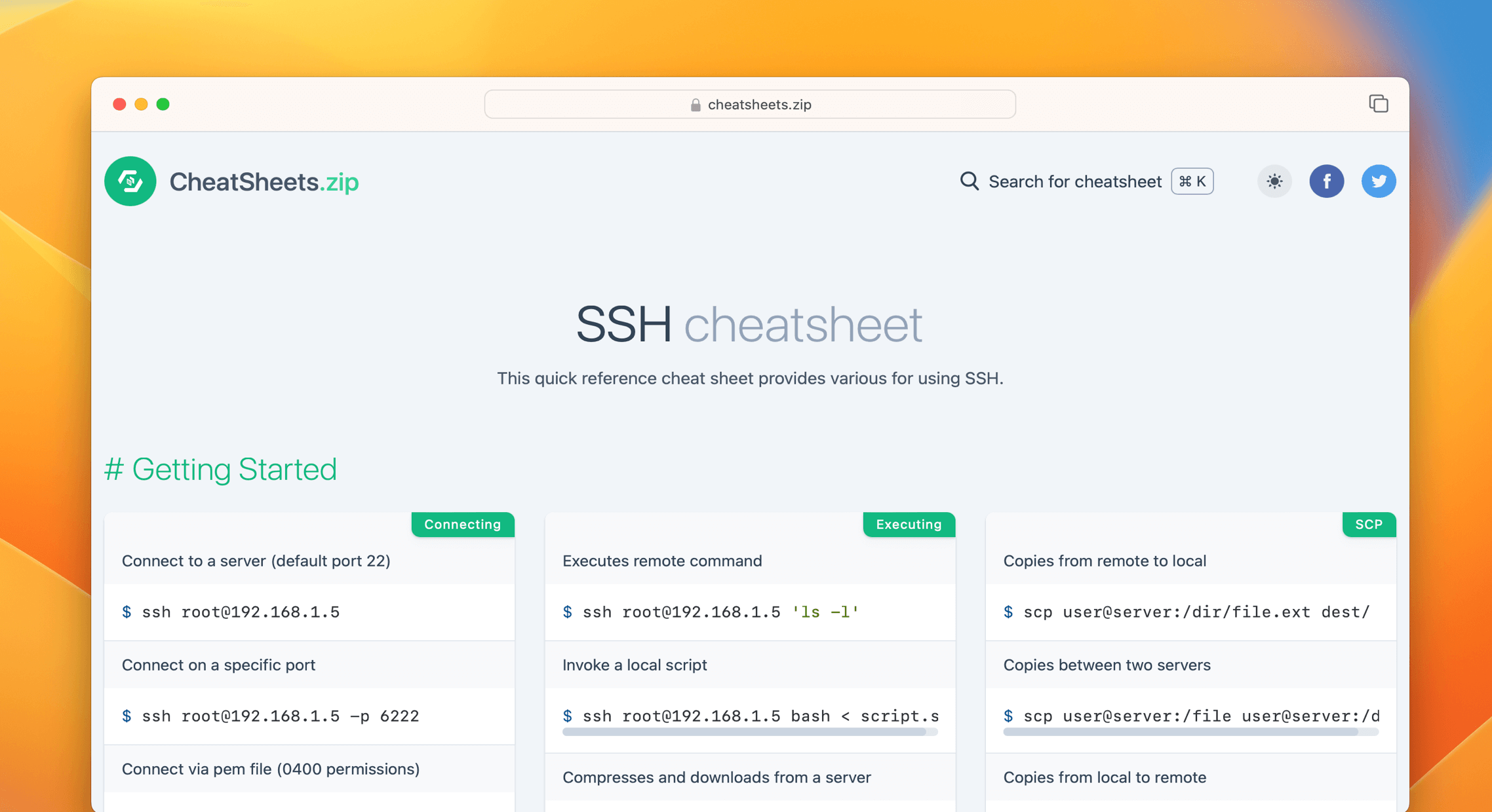 SSH Command Cheat Sheet & Quick Reference